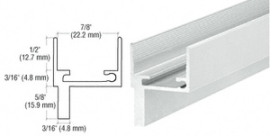 CRL Clear Anodized 7/8" Offset Set Insulating Glass Adapter Channel for 3/4" Insulating Glass Units