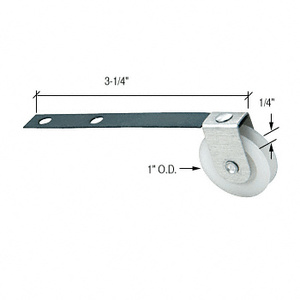 CRL 1" Nylon Sliding Screen Door Spring Tension Roller