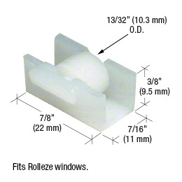 CRL Sliding Window Roller with 13/32" Nylon Wheel for Rolleze Windows