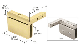 CRL Satin Brass Prima 05 Series Right Hand Offset Mount Hinge