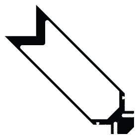 CRL-U.S. Aluminum 90º Corner Mullion for 7/16" Glass - 24'-2", Dark Bronze/Black Anodized Class 1