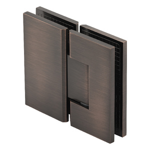 Polished Copper 180° Glass-to-Glass Adjustable Maxum Series Hinge