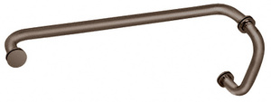 CRL Oil Rubbed Bronze 6" Pull Handle and 18" Towel Bar BM Series Combination With Metal Washers
