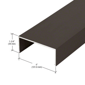 CRL-U.S. Aluminum Center Hung Door Header, Bronze Black Anodized - 21'-4"