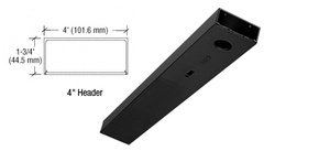 CRL Matte Black 4" x 41-1/4" Single Door Header