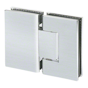 Satin Chrome 180º Glass to Glass Adjustable Designer Series Hinge