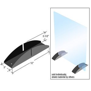 Brushed Stainless Steel Base for 3/8" (10 mm) Acrylic