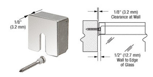 CRL Polished Stainless Square Stabilizing End Cap for 1-1/2" Diameter Cap Railing