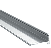 CRL Brite Anodized 72" MK Series Frameless Sliding Shower Door Bottom Track Extrusion for 1/4" and 3/8" Glass