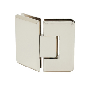 CRL Polished Nickel Cologne 045 Series 135º Glass-to-Glass Hinge