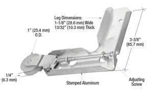 CRL 1" Nylon Sliding Screen Door Roller with Stamped Aluminum Corner Insert in a Bulk - 20/Pk