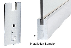 CRL Polished Stainless 4" Square End Cap for Sidelite Rails with 3/4" Glass