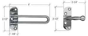 CRL Brushed Chrome Swing Bar Lock with Ball End Swing Loop Keeper