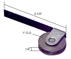 CRL 1" Steel Ball Bearing Sliding Screen Door Spring Tension Roller