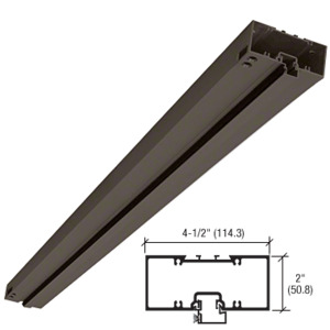 CRL-U.S. Aluminum Bronze Anodized 2" x 4-1/2" 451 Series Single Acting Prepped Header for Offset Pivots with Surface Closers