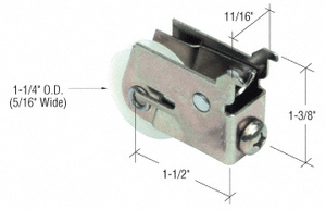 CRL 1-1/4" Nylon Sliding Glass Door Roller with 11/16" Wide Housing for Premier Doors