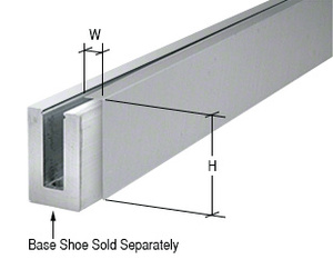 CRL Brushed Stainless 3 m Cladding for L56S, L21S, and L25S Series Square Aluminum Base Shoe