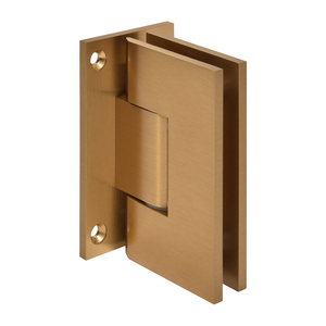 CRL Modern Gold Vienna 337 Series Adjustable Wall Mount Full Back Plate Hinge