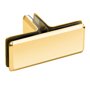 CRL Polished Brass Beveled Style 90º Glass-to-Glass T-Juntion Clamp