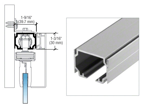 CRL50 Satin Anodized Series Top Track - 118"