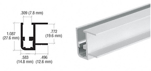 CRL Satin Anodized Front Base Rail Extrusion