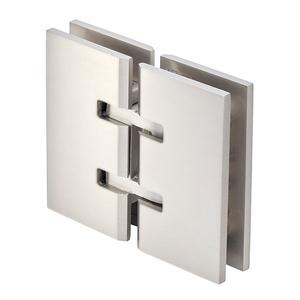 CRL Brushed Satin Chrome Concord 180 Series 180 Degree Glass-to-Glass Hinge