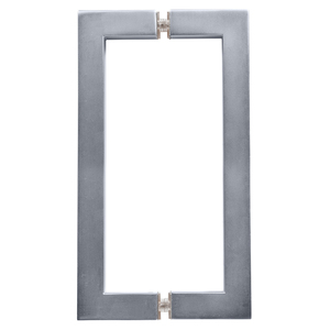 CRL Satin Chrome 8" x 8" SQ Series Square Tubing Back-to-Back Pull Handles
