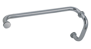 CRL Brushed Nickel 6" Pull Handle and 12" Towel Bar BM Series Combination With Metal Washers
