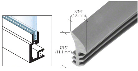 CRL Gray Universal Glazing Spline - 1000' Roll