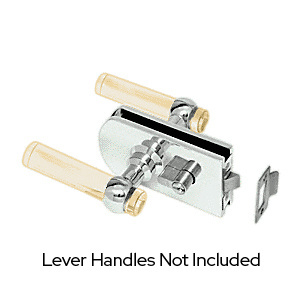 CRL Brushed Stainless Center Housed Lever Latch With European Keyhole Style Lock