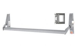 CRL Satin Aluminum 48" Jackson® 10 Series Right Hand Reverse Bevel Crossbar Rim Panic Exit Device, 'S' Type Strike