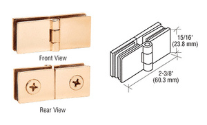CRL Brass Glass-to-Glass Inline Hinges
