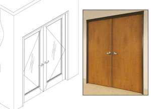 CRL 487 Bronze Anodized OfficeFront™ Office Partition 8'0 x 9'0 Double Door Frame