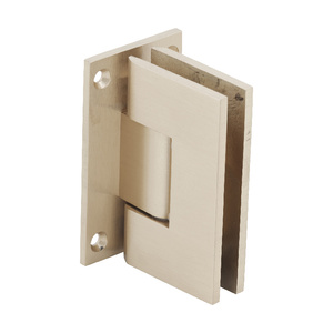 CRL Satin Brass Vienna 537 Series 5 Degree Pre-Set Wall Mount Full Back Plate Hinge