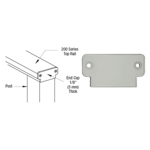 CRL Clear Anodized 200 Series Decorative End Cap