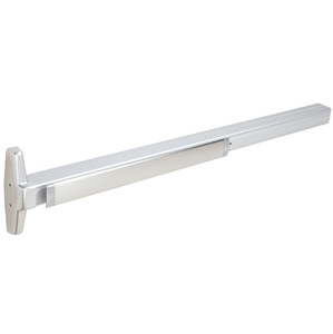 Von Duprin® Satin Chrome Concealed Vertical Rod Panic Exit Device with Grooved Case 48” x 99” Exit Only
