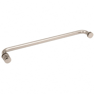 CRL Polished Nickel 18" Towel Bar with Contemporary Knob