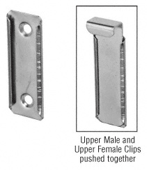 CRL Nickel Plated Bishop Upper Mirror Clip - Female