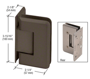 CRL Oil Rubbed Bronze Cologne 544 Series 5 Degree Pre-Set Wall Mount Offset Back Plate Hinge