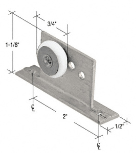 CRL 3/4" Flat Edge Nylon Roller and Bracket