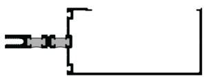 CRL-U.S. Aluminum Custom KYNAR® Paint 5" Open Back Triple Glaze Thermally Broken Horizontal Mullion - 24'-2"