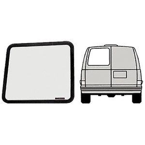 CRL Fixed Window - Left Rear Door 1997+ Chevy/GMC Vans 23-1/8" x 20-1/16"