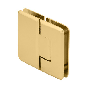 CRL Polished Brass Cologne 180 Series 180º Glass-to-Glass Hinge