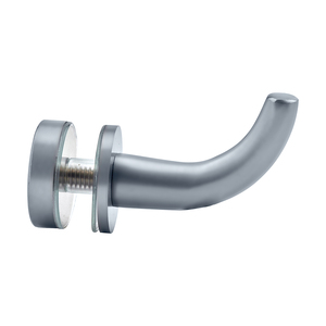 Satin Chrome Through-Glass Robe Hook