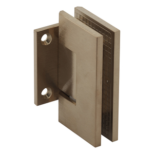 Satin Brass Wall Mount with Short Back Plate Adjustable Maxum Series Hinge