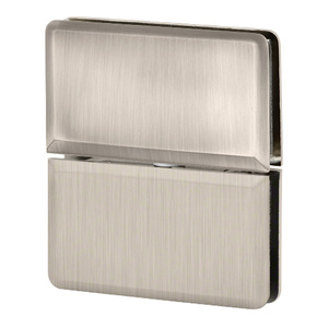 Brushed Nickel Glass-to-Glass for Overhead Fixed Transom Adjustable Montreal Series Hinge