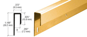 CRL Brite Gold Anodized 1/4" Deep Nose Aluminum "J" Channel