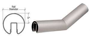 CRL Brushed Stainless 32 Degree Lower Incline Corner for 3-1/2" Diameter Railing