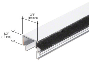 CRL-U.S. Aluminum Snap-In Door Stop with Weatherstrip, White KYNAR® Paint - 21'-2"