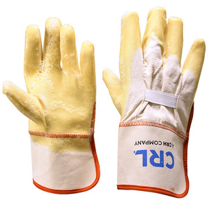 CRL Gauntlet Cuff Textured Finish Natural Rubber Palm Gloves